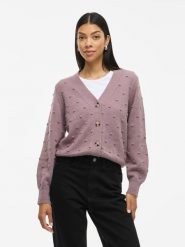 Vila Kardigan "Vituli" w kolorze jasnoróżowym rozmiar: L. Różowe swetry Vila, l, bez wzorów, bez ramiączek. Za 131.12 zł.