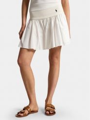 Polo Ralph Lauren Spódnica mini 211A12965002 Biały Regular Fit. Białe spódnice Polo Ralph Lauren, l, bez wzorów, z bawełny, mini. Za 1,199.00 zł.