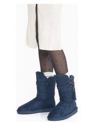 ISLAND BOOT Botki zimowe "Crawford" w kolorze granatowym rozmiar: 38. Niebieskie botki Island Boot, bez wzorów, z materiału, bez obcasa, bez zapięcia. Za 155.49 zł.