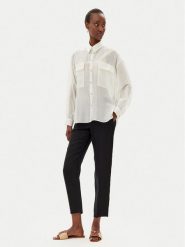 Marella Chinosy Perugia 2513131192200 Czarny Regular Fit. Czarne chinosy Marella, bez wzorów, ze lnu. Za 649.99 zł.