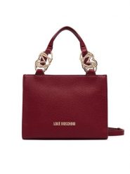 LOVE MOSCHINO Torebka JC4006PP1PLB0552 Bordowy. Czerwone torebki klasyczne Love Moschino, bez wzorów, ze skóry, bez dodatków. Za 949.99 zł.