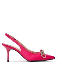 LOVE MOSCHINO Sandały JA10487G1IJO0604 Różowy. Czerwone sandały Love Moschino, bez wzorów, z materiału, bez obcasa, na szpilce, bez zapięcia. Za 1,039.00 zł.