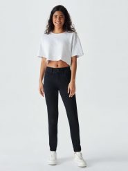 LTB Dżinsy "Molly Super High" - Slim fit - w kolorze czarnym rozmiar: W25/L34. Czarne jeansy LTB, l, z aplikacjami, z podwyższonym stanem. Za 79.40 zł.