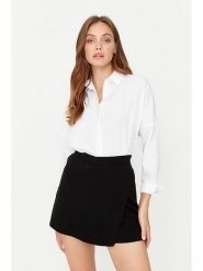 Trendyol Spódnico-spodenki w kolorze czarnym rozmiar: S. Czarne spódnice Trendyol, na co dzień, s, bez wzorów, mini, proste. Za 56.95 zł.