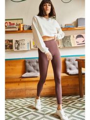 Olalook Legginsy w kolorze brązowym rozmiar: L. Brązowe legginsy Olalook, bez wzorów. Za 57.33 zł.