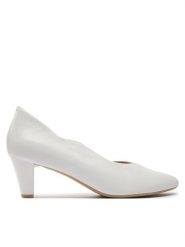 Caprice Czółenka 9-22400-42 Biały. Białe czółenka Caprice, bez wzorów, ze skóry, bez obcasa, bez zapięcia. Za 233.99 zł.