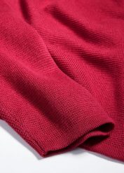 Sweter z dzianiny Milano w prążek, z okrągłym dekoltem. Czerwone swetry bonprix, bez wzorów, z dzianiny, bez ramiączek. Za 102.99 zł.