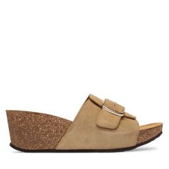 Klapki Scholl. Brązowe klapki Scholl, bez wzorów, bez obcasa, bez zapięcia. Za 429.99 zł.