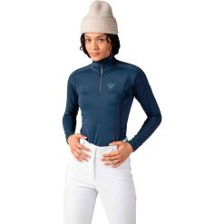Koszulka termoaktywna Rossignol W Classique 1/2 Zip. Niebieskie bielizna termoaktywna damska Rossignol, bez wzorów, bez ramiączek, narciarskie. W wyprzedaży za 399.00 zł.