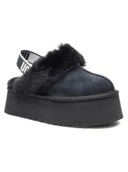 Ugg Kapcie W Funkette 1113474 Czarny. Czarne kapcie UGG, bez wzorów, ze skóry. Za 559.00 zł.