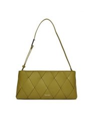 Calvin Klein Torebka Ck Woven Elongated Shoulder Bag K60K612992 Zielony. Zielone torebki klasyczne Calvin Klein, bez wzorów, ze skóry, bez dodatków. Za 379.99 zł.