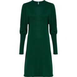 Sukienka dzianinowa. Zielone sukienki bonprix, bez wzorów, z dzianiny, bez kołnierzyka, bez ramiączek. Za 124.99 zł.