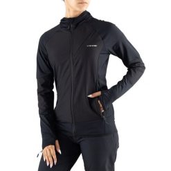 Bluza damska Viking Dimaro. Czarne bluzy bez kaptura Viking, uniwersalny, bez wzorów, z elastanu, bez kaptura, na fitness i siłownię. Za 208.52 zł.