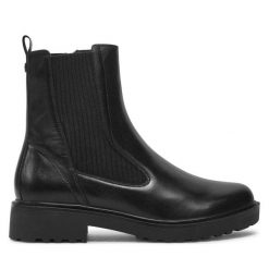 Botki Caprice. Czarne botki Caprice, bez wzorów, bez obcasa, na płaskiej podeszwie, bez zapięcia. Za 299.99 zł.