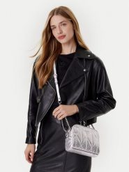 Guess Torebka Aldina HWGY96 63140 Srebrny. Szare listonoszki Guess, z aplikacjami, ze skóry, bez dodatków. Za 309.99 zł.