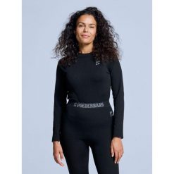Koszulka termiczna - Damska - Czarna. Czarne bielizna termoaktywna damska POEDERBAAS, bez wzorów, bez ramiączek, snowboardowy. Za 199.42 zł.