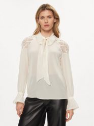 Luisa Spagnoli Bluzka Buona 540787 Écru Regular Fit. Bluzki Luisa Spagnoli, m, bez wzorów, z jedwabiu, bez kołnierzyka, bez ramiączek. Za 1,119.00 zł.