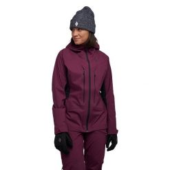 Kurtka narciarska damska Black Diamond Dawn Patrol Hybrid Shell. Czerwone kurtki narciarskie Black Diamond, na zimę, xs, bez wzorów, bez kaptura, narciarskie. Za 874.99 zł.