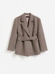 Marynarka z paskiem - wielobarwny. Marynarki i żakiety Reserved, l, bez wzorów, z tkaniny, bez ramiączek. Za 359.99 zł.