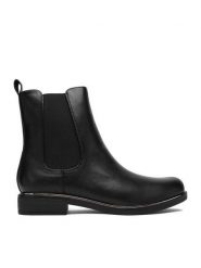 Clara Barson Botki CEO-WS13576-05 Czarny. Czarne botki Clara Barson, bez wzorów, z materiału, bez obcasa, na płaskiej podeszwie, bez zapięcia. Za 139.99 zł.