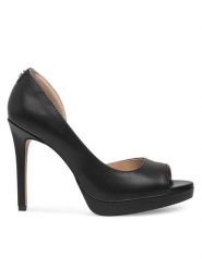 Nine West Szpilki WFA2733-1 Czarny. Czarne szpilki Nine West, bez wzorów, z syntetyku, bez obcasa, na szpilce, bez zapięcia. Za 219.99 zł.