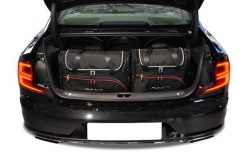 Torby Do Bagażnika Volvo S90 2016+ 5Szt Kjust. Czarne torby podróżne KJUST, bez wzorów, z kauczuku. Za 1,581.00 zł.