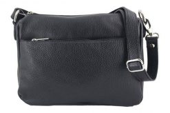 Listonoszka skórzana BARBERINI'S czarna 519-1. Czarne shopper bag Barberinis, bez wzorów, ze skóry, przez ramię, bez dodatków. Za 219.99 zł.