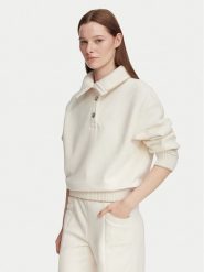 Guess Bluza W6YQ22 K5315 Kremowy Regular Fit. Białe bluzy Guess, xs, z aplikacjami, z bawełny, bez ramiączek, bez kaptura. Za 474.99 zł.
