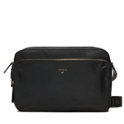 Torebka Guess. Czarne listonoszki Guess, z aplikacjami, bez dodatków. Za 249.99 zł.