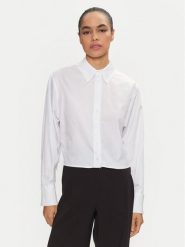 Calvin Klein Koszula K20K208068 Biały Regular Fit. Białe bluzki Calvin Klein, bez wzorów, z bawełny, bez kołnierzyka, bez ramiączek. Za 279.99 zł.