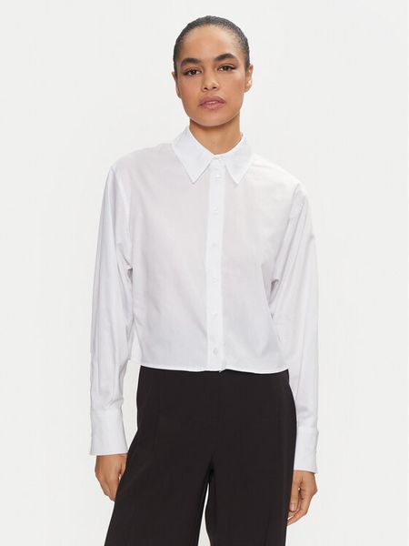 Calvin Klein Koszula K20K208068 Biały Regular Fit. Białe bluzki Calvin Klein, bez wzorów, z bawełny, bez kołnierzyka, bez ramiączek. Za 279.99 zł.