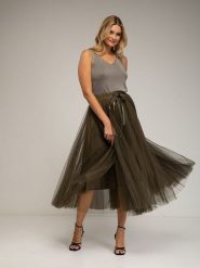 Tantra Top w kolorze szarym rozmiar: M. Szare topy Tantra, m, bez wzorów, bez kołnierzyka, bez ramiączek. Za 121.99 zł.