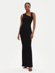 Versace Jeans Couture Sukienka letnia 78HAO973 Czarny Slim Fit. Czarne sukienki Versace Jeans Couture, bez wzorów, z bawełny, bez kołnierzyka, bez ramiączek. Za 749.99 zł.