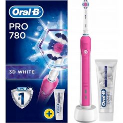 Szczoteczka Oral-B Pro 780 Pink 3D White + Pasta 3D White 75ml. Szczoteczki elektryczne i soniczne Oral-B. W wyprzedaży za 122.49 zł.