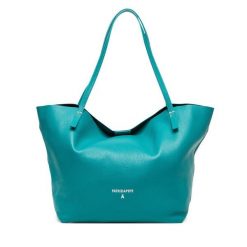 Torebka Patrizia Pepe. Zielone shopper bag Patrizia Pepe, bez wzorów, bez dodatków. Za 969.99 zł.