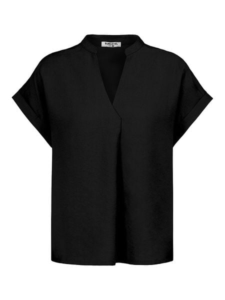 Sublevel Bluzka w kolorze czarnym rozmiar: S. Czarne bluzki Sublevel, s, bez wzorów, bez kołnierzyka, bez ramiączek. Za 65.99 zł.