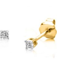 Revoni Złote kolczyki-wkrętki z diamentami rozmiar: onesize. Żółte kolczyki Revoni, z diamentem, złote. Za 491.99 zł.