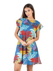 Isla Bonita by SIGRIS Sukienka ze wzorem rozmiar: XL. Sukienki Isla Bonita by SIGRIS, na co dzień, xl, bez wzorów, z bawełny, bez kołnierzyka, bez ramiączek, mini, proste. Za 106.13 zł.