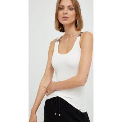 Morgan top damski kolor biały. Białe topy Morgan, l, bez wzorów, z materiału, bez kołnierzyka, bez ramiączek. W wyprzedaży za 96.99 zł.