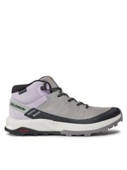 Salomon Trekkingi Outrise Mid GORE-TEX L47160600 Czarny. Szare buty trekkingowe Salomon, z gore-texu, bez zapięcia. Za 489.99 zł.