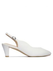 Caprice Czółenka 9-29603-44 Biały. Białe czółenka Caprice, bez wzorów, ze skóry, bez obcasa, bez zapięcia. Za 234.99 zł.