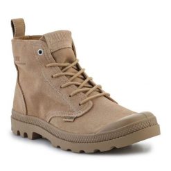 Buty Palladium Pampa Hi Skin U 74379-284-M Tan beżowy. Brązowe buty treningowe bez wzorów, z gumy, przed kolano, bez zapięcia. Za 681.40 zł.