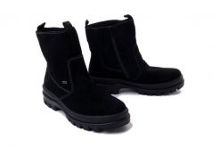 RIEKER TEX X8250-00 black , botki damskie. Czarne botki Rieker, bez wzorów, bez obcasa, bez zapięcia. Za 299.94 zł.