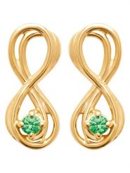 L'Atélier Précieux Pozłacane kolczyki-wkrętki z cyrkoniami rozmiar: onesize. Żółte kolczyki l'Atelier precieux, z cyrkonią, pozłacane. Za 126.99 zł.