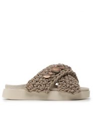 Inuikii Klapki Woven Stones 70104-106 Brązowy. Brązowe klapki Inuikii, bez wzorów, z materiału, bez obcasa, bez zapięcia. Za 669.99 zł.