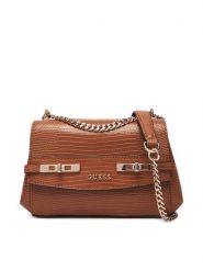 Guess Torebka Melinda Mini HWKL99 33780 Brązowy. Brązowe kopertówki Guess, z aplikacjami, ze skóry, wizytowe, bez dodatków. Za 589.99 zł.