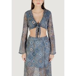 Stanik opaska Kobieta ONLY Onlasta Life L/S Tie Top Wvn. Niebieskie biustonosze sportowe ONLY, bez wzorów. Za 150.85 zł.