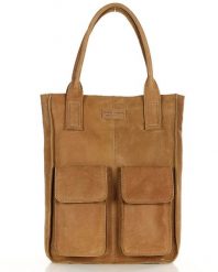 Shopperka skórzana MARCO MAZZINI vs70b camelowa. Torebki klasyczne bez wzorów, ze skóry, na ramię, duże, bez dodatków. Za 395.00 zł.