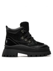 Aldo Trzewiki Cozettia 13838046 Czarny. Czarne botki Aldo, bez wzorów, z materiału, bez obcasa, na płaskiej podeszwie, bez zapięcia. Za 319.99 zł.