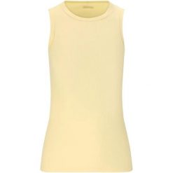 Damski tank top Athlecia Meyers. Żółte topy sportowe Athlecia, bez wzorów, na fitness i siłownię. Za 163.50 zł.